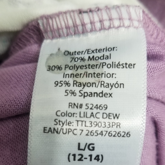 Lilac cardigan w built-in v-neck shirt - Picture 3 of 5